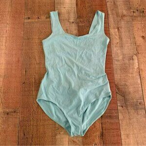 Silence + noise womens blue bodysuit with open back detail -S